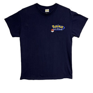 Vintage Pokemon Nintendo Blue T-Shirt - No Size Tag - Adult S or M